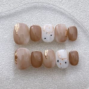 【NO.274】ベリーショート ネイルチップ ニュアンスネイル 淡色ネイル 韓国 ネイルチップ現品 ちゅるん
