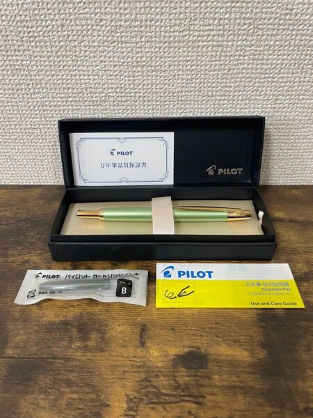 2019年限定 キャップレスデシモ メタリックソフトグリーン 18k パイロット 万年筆 専用ケース付き