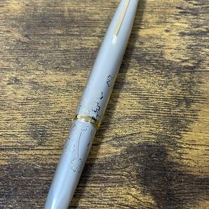 筆記確認&洗浄済み プラチナ万年筆 ポケット万年筆 14k アイボリー 四つ葉のクローバー ショート