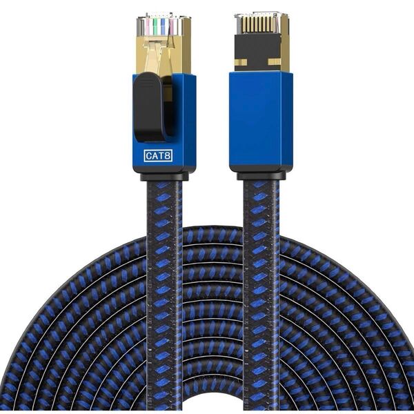 CAT8 LANケーブル25m カテゴリー8 イーサネットケーブル RJ45 ケーブル 4K AVケーブル テレビ