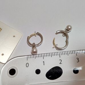 ポストのみK18 ピアス 中折れ式