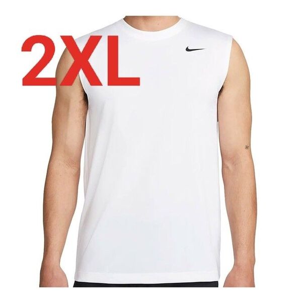 ナイキ タンクトップ スリーブレス ノースリーブ Tシャツ ホワイト 2XL