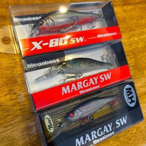 ★新品激レア未使用品★メガバス X-80sw マーゲイsw マーゲイsw HW★3個セット★megabass ハチマル★