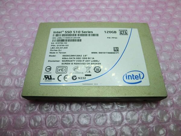 Intel SSD 510 Series 120GB 中古動作品