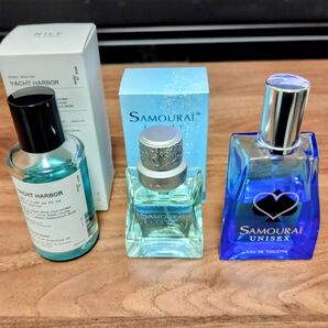 【訳あり】香水 3個セット NILE YACHT HARBOR 、SAMOURAI UNISEX、SAMOURAI LIGHT