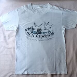 フェリシモ ダヤン&桜猫 Tシャツ M(ユニセックス=男女兼用)白 綿100% 地域猫 チャリティー 試着のみ