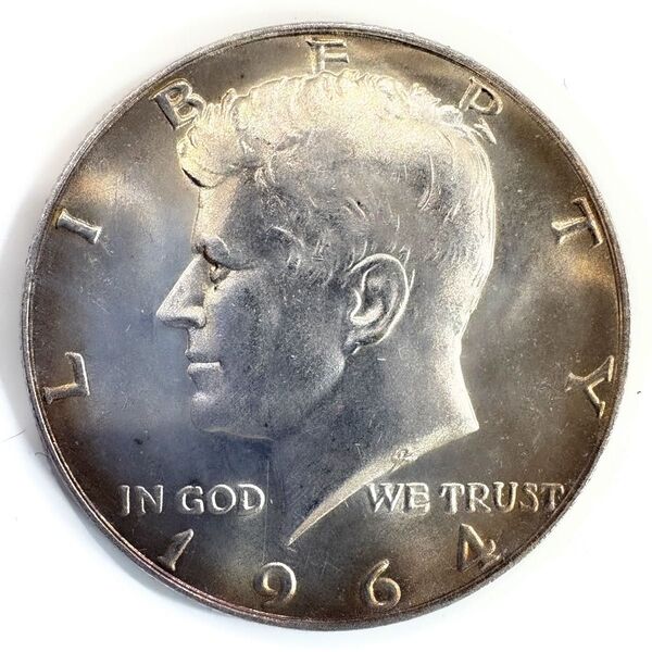 ケネディ ハーフダラー 銀貨 1964年 トーン加工 JFK レプリカコイン