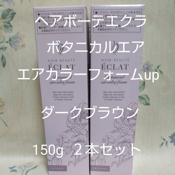 ヘアボーテエクラ ボタニカルエアカラーフォームup ダークブラウン 150g 2本セット