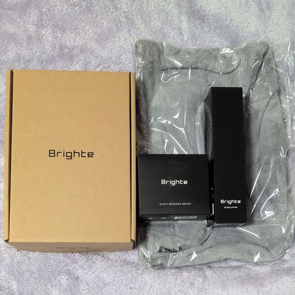 BRIGHTE ブラシ型美顔器 エレキブラシ 専用ローション スカルプブラシ ヘアバンド付き ELEKI BRUSH