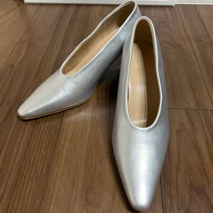 LEPSIM レプシィム ヒールパンプス シルバー 太ヒール Mサイズ