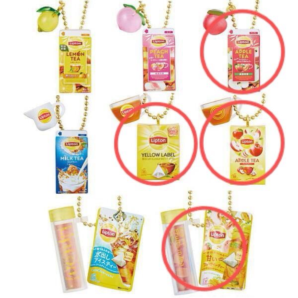 Lipton ミニチュアチャーム&グミ チャームのみ4種セット