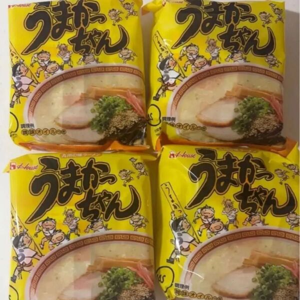 うまかっちゃん 九州 とんこつラーメン インスタントラーメン ハウス食品 袋麺 博多 4袋セット まとめ売り
