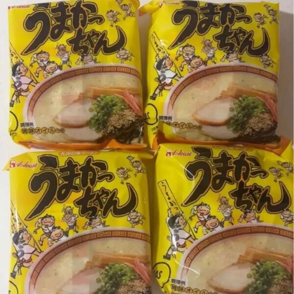 うまかっちゃん 九州 とんこつラーメン インスタントラーメン ハウス食品 袋麺 博多 4袋セット まとめ売り