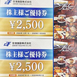空港施設株式会社 株主優待 ブルーコーナー UC店 2枚5000円分 羽田空港
