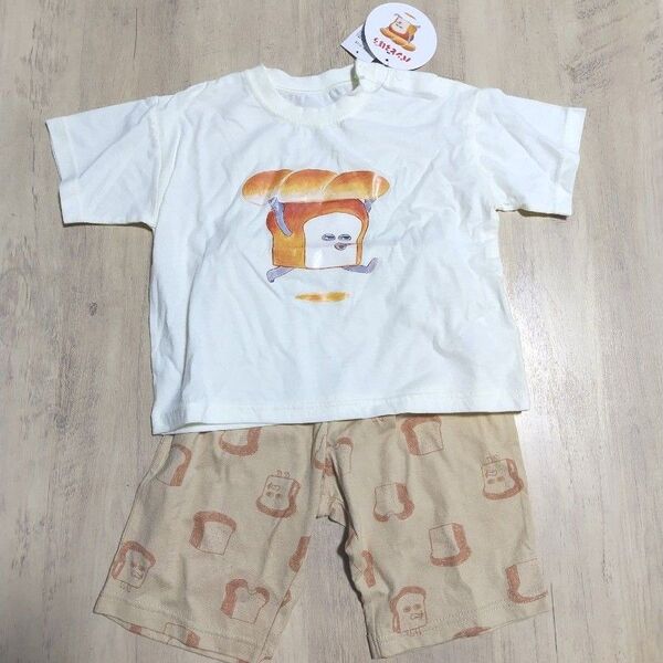 新品タグ付き未使用品パンどろぼう半袖Tシャツパンツパジャマ上下セット部屋着95