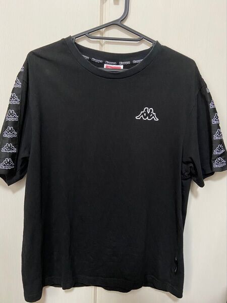 Kappa カッパ 半袖 Tシャツ 黒 ブラック スポーツ 夏服 男女兼用 ロゴ