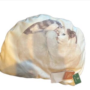 新品【アフタヌーンティーリビング】クッション 猫 ブランケット