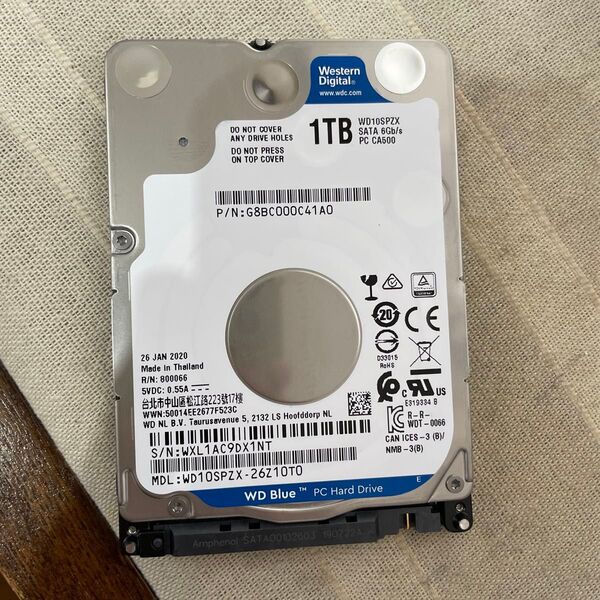 WD10SPZX Western Digital 1TB 2.5インチhdd
