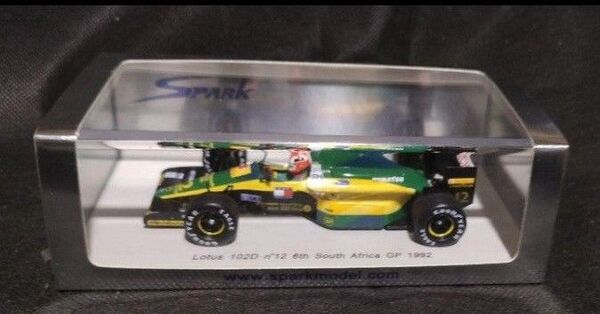 スパーク SPARK 1/43 ロータス 102D 南アフリカ 1992 ジョニー・ハーバート F1 ミニカー