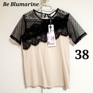 近日削除【先着限定特別SALE!】新品同様★Blumarine ブルマリン★豪華 フラワー レース カットソー 38 入手困難