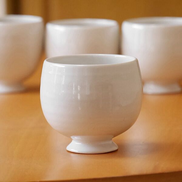 フリーカップ ぽちゃ ③ 陶器 食器 おしゃれ 白 ホワイト