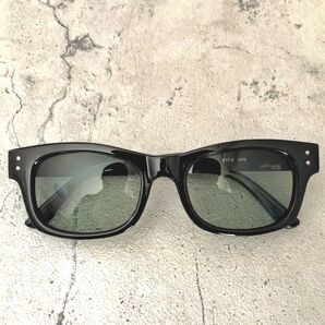 【残り僅か】生産終了●再入荷無し●サングラス ブラック/ライトグリーン 新品 ライトグリーンレンズ UVカットレンズ