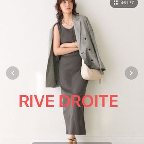 RIVE DROITE(リヴドロワ)【全骨格細見え/マイナス3kg】2WAYリブタンクワンピース ノースリーブワンピース