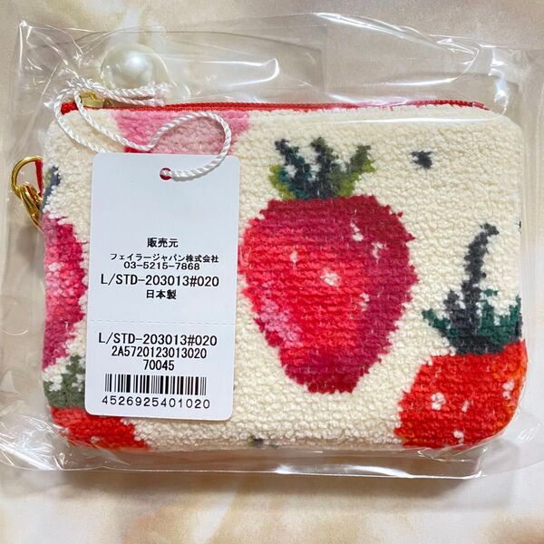ラブラリー バイ フェイラー☆ストロベリードット☆キー&カードポーチ☆いちご☆イチゴ☆苺☆キーケース☆カードケース☆チャームポーチ
