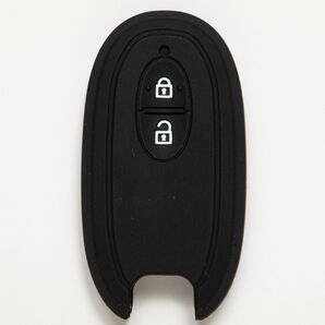 スズキ ハスラー ラパンなど 2ボタン スマートキーカバー 保護 キズ防止 黒☆*。