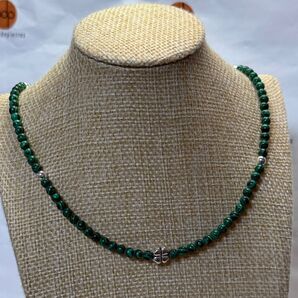 NEW!!マラカイトネックレス/4mm/レディースネックレス