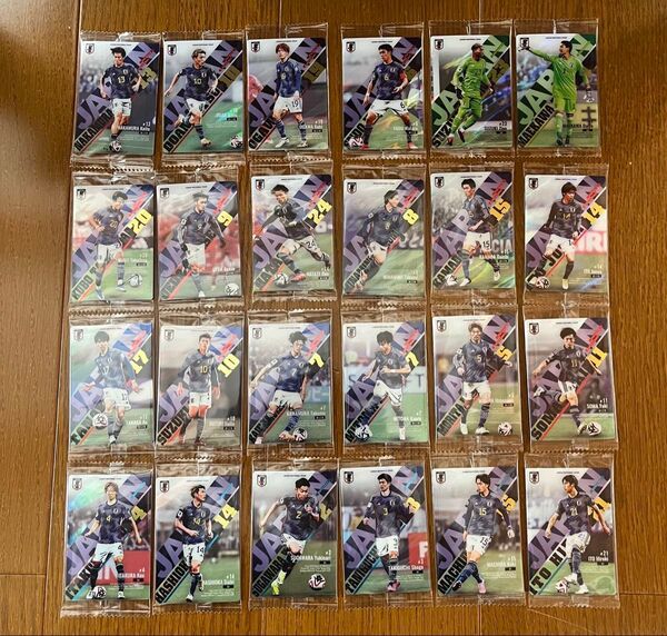 バンダイ ツインウエハース 日本代表 メタリックプラカード カードセット