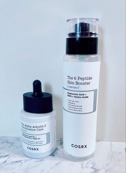 COSRX ザ・アルファアルブチン2ニキビ跡ケアセラム 50ml RXザ・6ペプチドスキンブースターセラム 150ml 2点セット