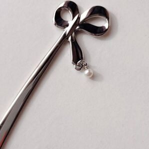 MIKIMOTO フォーク パール付き リボン ミキモト カラトリー