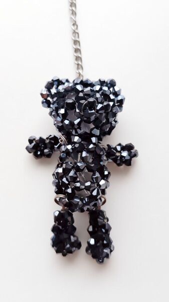 クマ くま 熊 ベア チャーム キーホルダー ビーズ アクセサリー