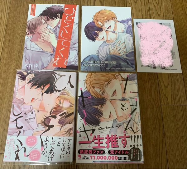 【新刊】BLコミック 水谷倖『ひどくしてくれ』ごくほし『たつくんとトーヤ』アニメイト8P小冊子 Pリーフレット 応援店特典ペーパー