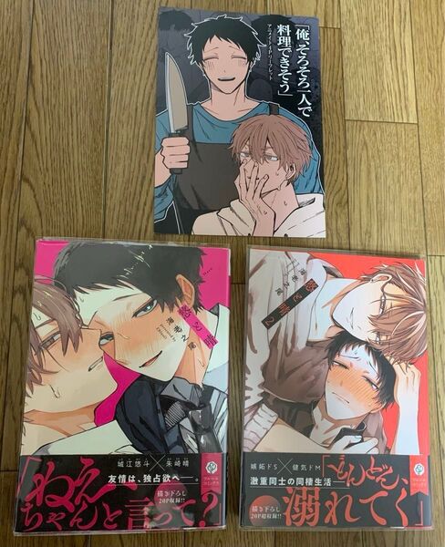 BLコミック 2冊セット 海老之尾『悠と晴 1巻2巻』アニメイト4Pリーフレット