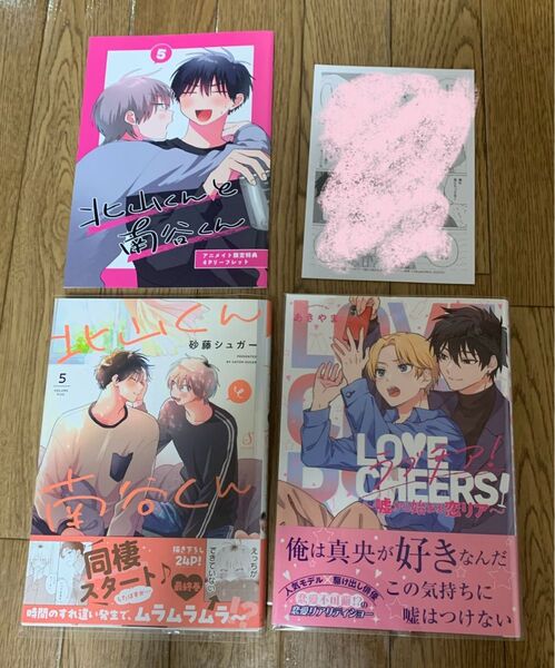 【新刊】砂藤シュガー『北山くんと南谷くん 5巻』あきやま『ラブチア! 〜嘘から始まる恋リア〜』アニメイト4Pリーフレット ペーパー
