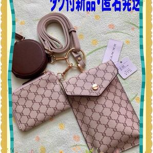 タグ付 新品未使用 Honeys 3連マルチショルダー スマホショルダー コインケース ポーチ カードケース