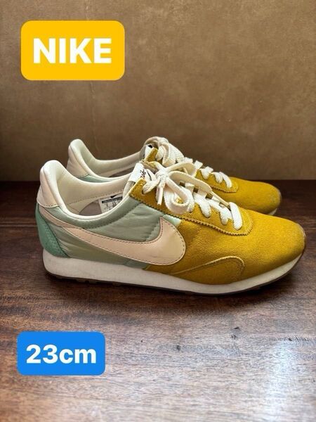 ナイキ NIKE ローカット スニーカー レディース 23cm イエロー×ミント