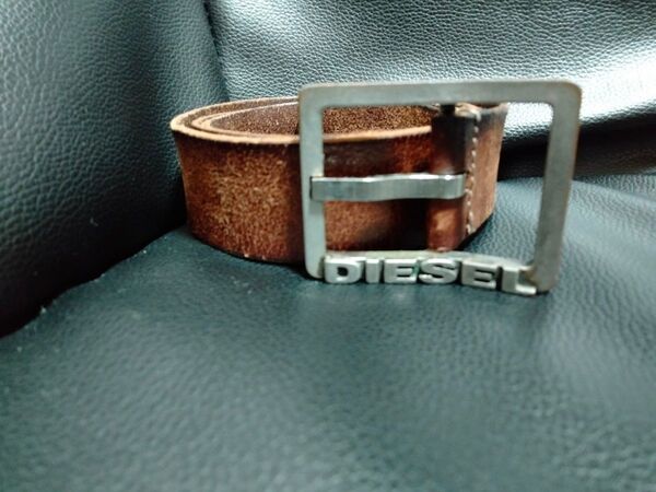DIESEL レザーベルト ブラウン メンズ