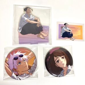 呪術廻戦 セガラッキーくじ 五条 夏油 家入 アクスタ 缶バッジ 特典 ステッカー セット