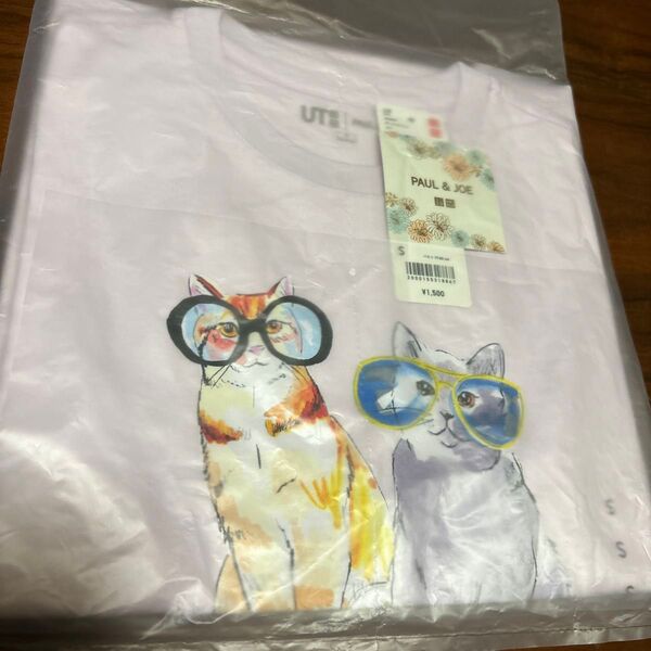 ユニクロ ポールアンドジョー コラボTシャツ S ピンク 未使用 ポール&ジョー 猫 ネコ