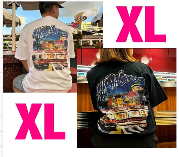 沖縄エンダーA&W牧港店 限定Tシャツ XL ブラック ブルーシール