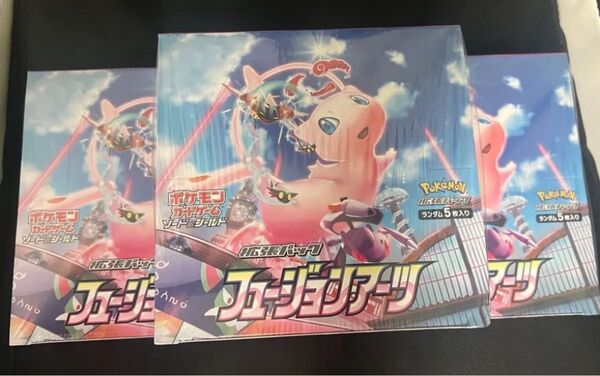 フュージョンアーツ シュリンク付き 3BOX 新品未開封 ポケカ ポケモンカード