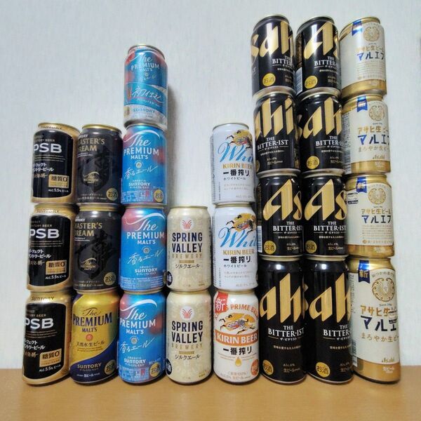 缶ビール 合計28本 まとめ売り(350ml×25, 500ml×3)