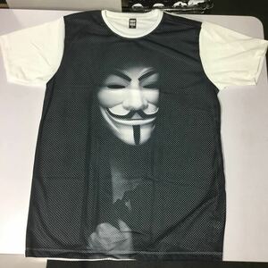 デザインメッシュ半袖Tシャツ XLサイズ　アノニマス　anonymous DBR4C