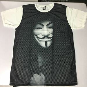 デザインメッシュ半袖Tシャツ Lサイズ　アノニマス　anonymous DBR4B