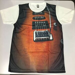 デザインメッシュ半袖Tシャツ Mサイズ　エレキギター　GUITAR バンド　ロック　DBR4A