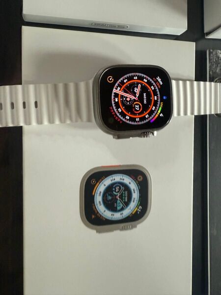 Apple Watch Ultra第一世代 TitaniumCase GPS+Cellular ホワイトオーシャンバンド 美品