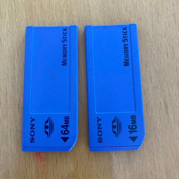 SONY Memory Stick 64MB 16MB ソニー メモリースティック メモリーカード 日本製 動作確認済 2個セット